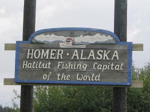 homer, alaska welcome sign