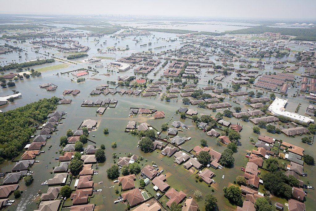 Aerial view of flooding following Hurricane Harvey  U.S. Climate 