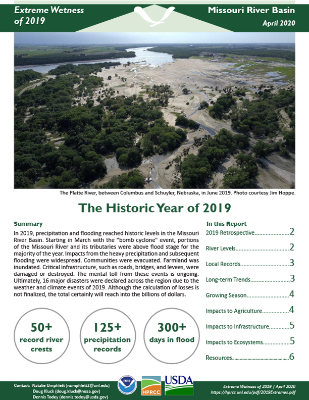 Extreme Wetness of 2019: Missouri River Basin