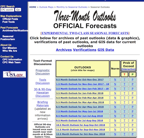 Long-lead Seasonal Outlooks