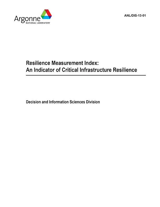 Resilience Measurement Index: An Indicator of Critical Infrastructure Resilience