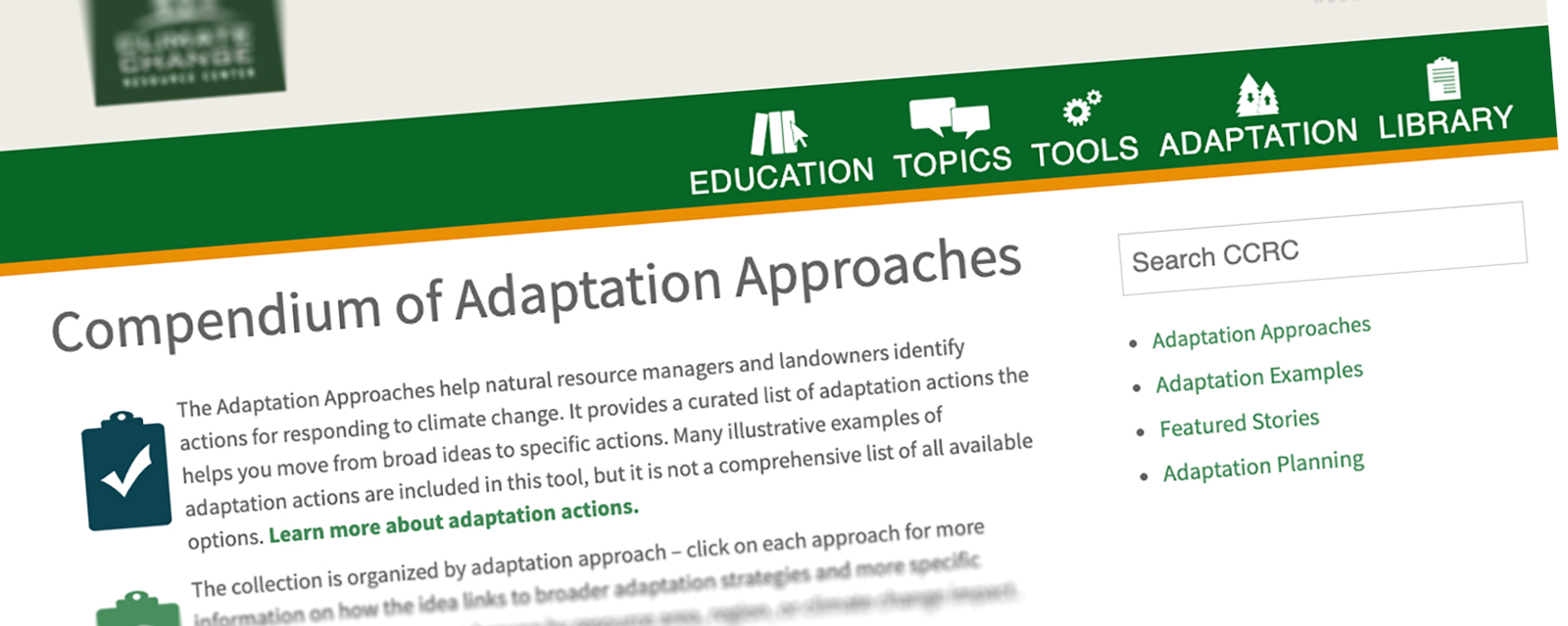 Compendium of Adaptation Approaches