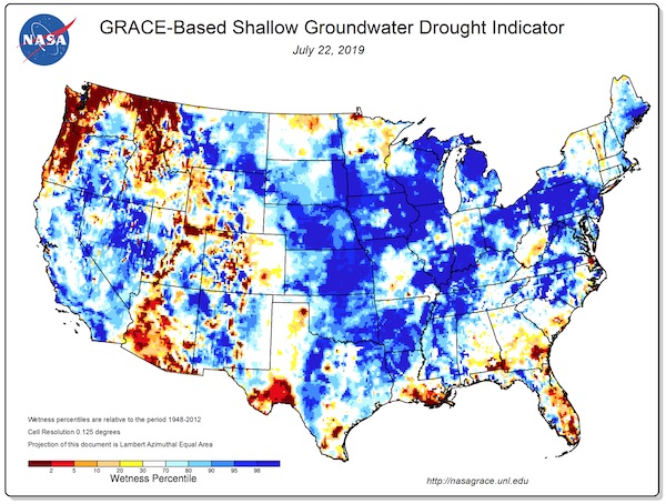 Groundwater and Soil Moisture Conditions from GRACE Data Assimilation