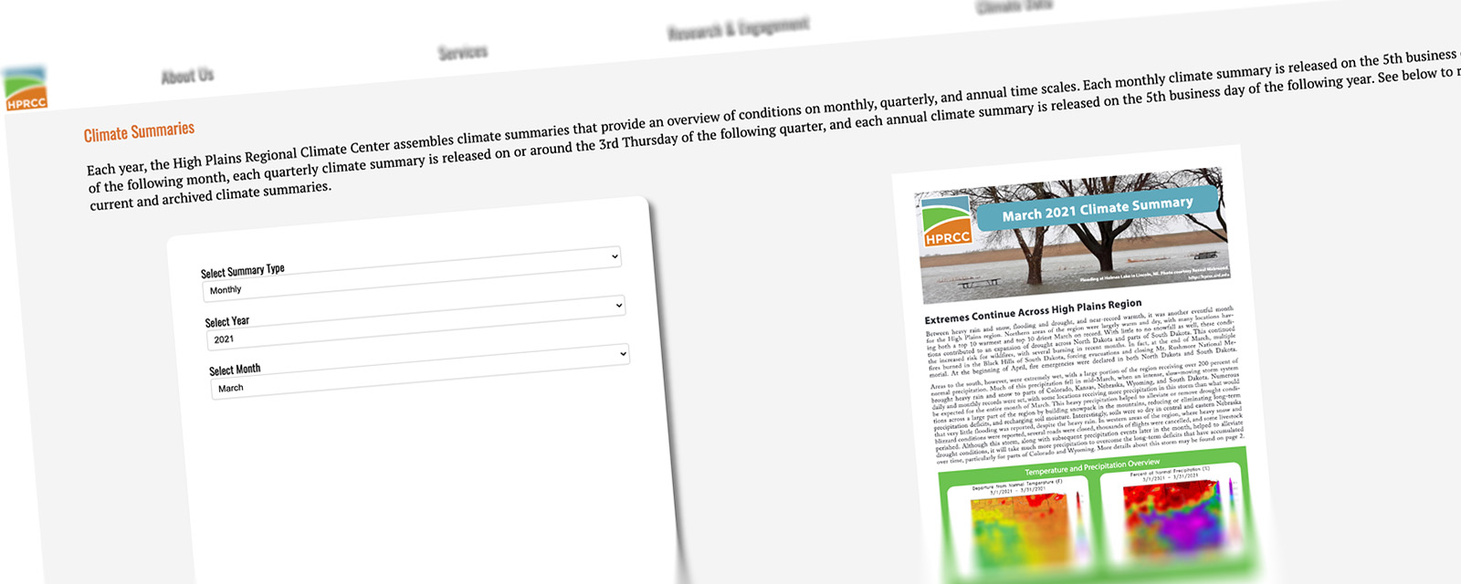 High Plains Regional Climate Center Climate Summaries