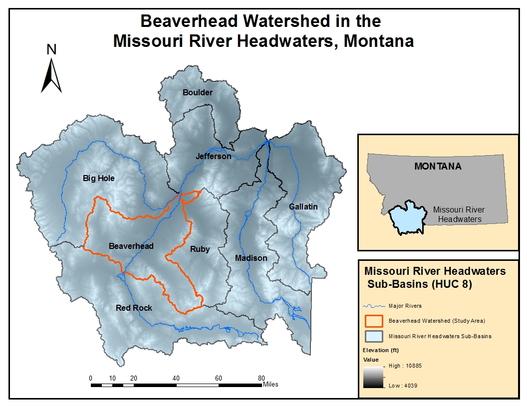 River Map Headwaters of the Missouri Map Missouri Headwaters Map 