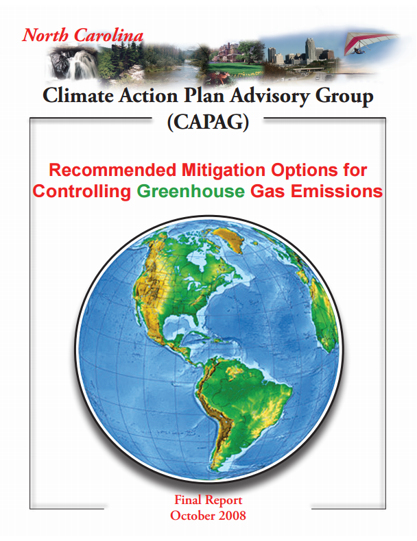 Recommended Mitigation Options for Controlling Greenhouse Gas Emissions | State of North Carolina
