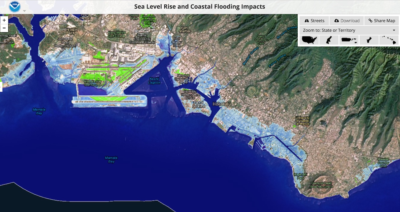 Honolulu after Six Feet of Sea Level Rise U.S. Climate Resilience Toolkit