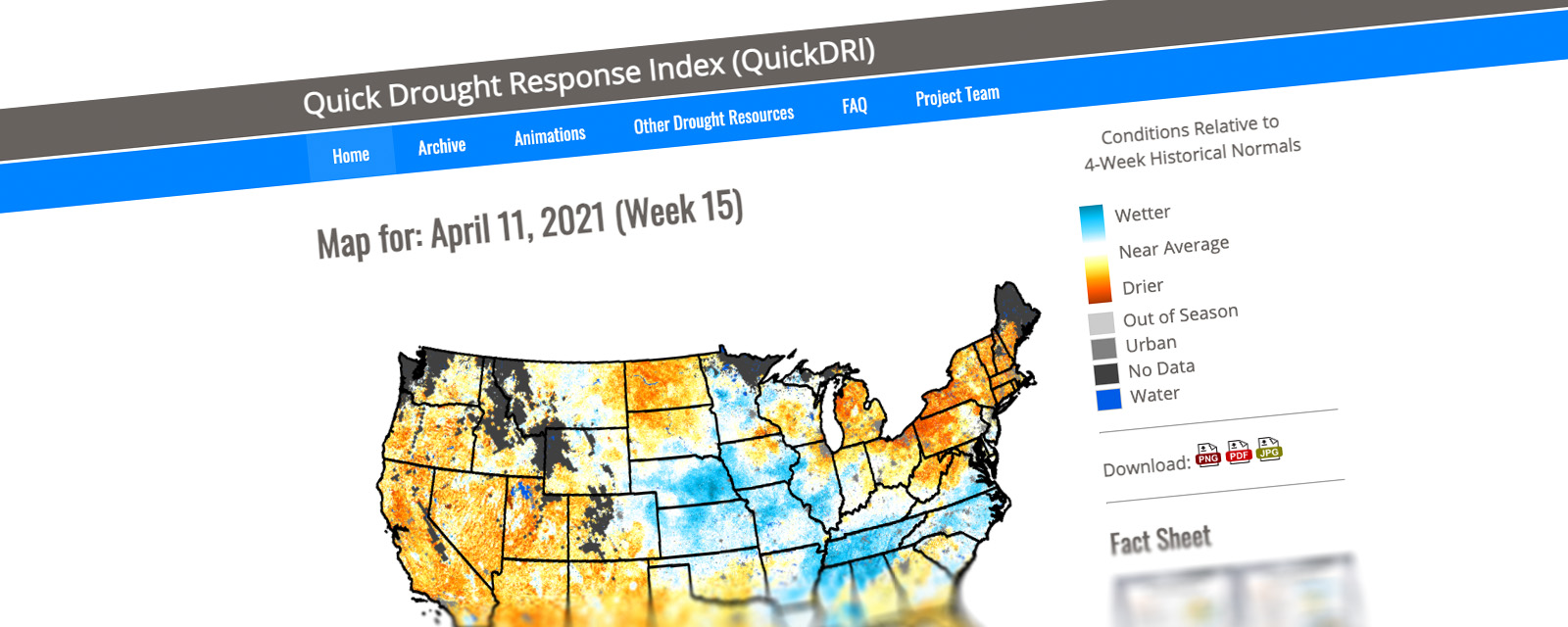 Quick Drought Response Index (QuickDRI)