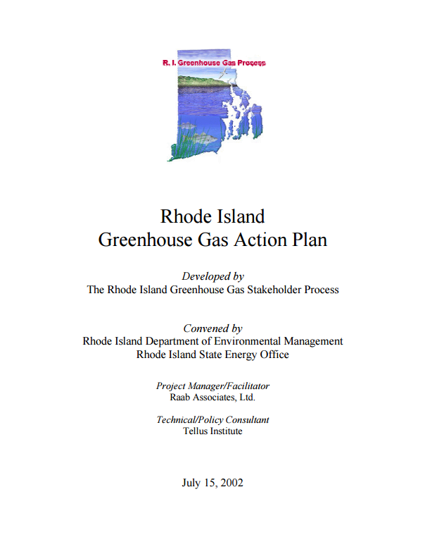 Greenhouse Gas Action Plan | State of Rhode Island