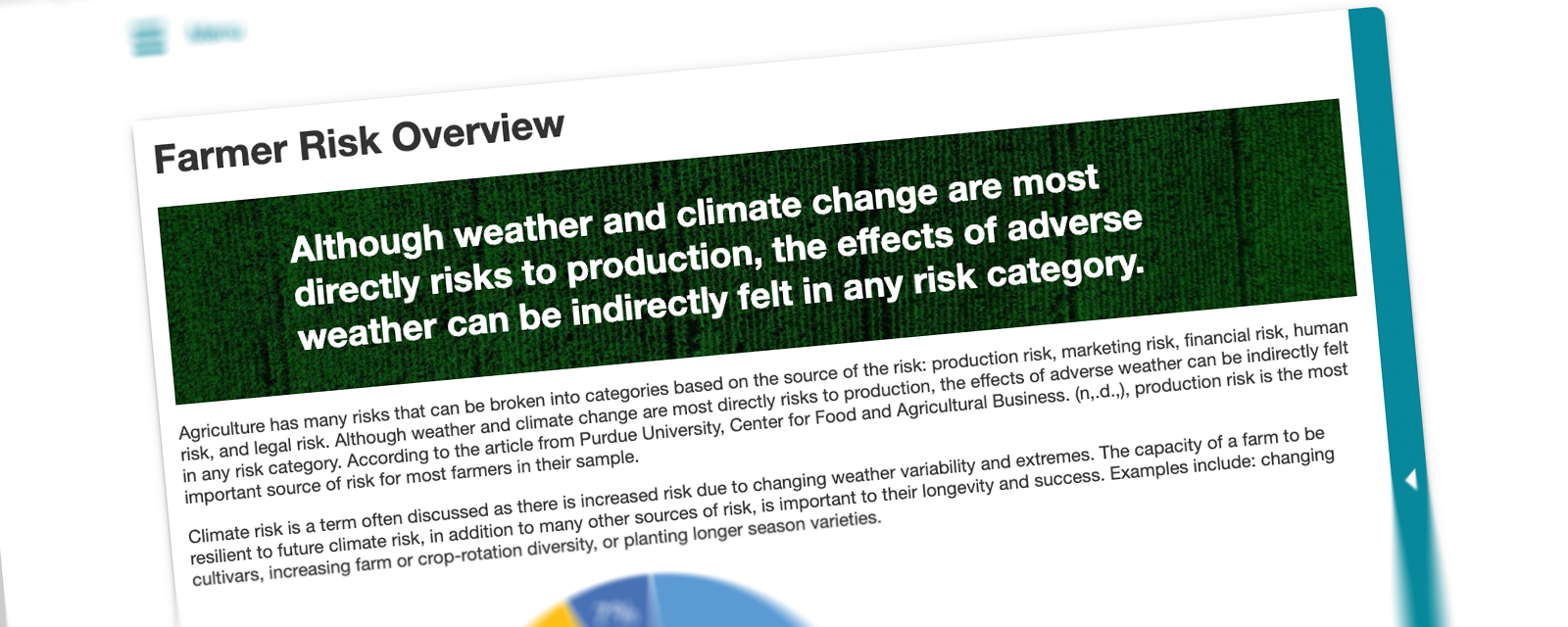 Resilient Agriculture: Weather Ready Farms eFieldbook