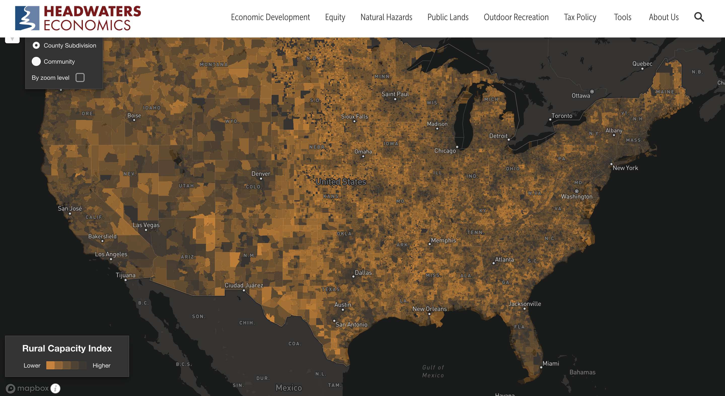 A Rural Capacity Map