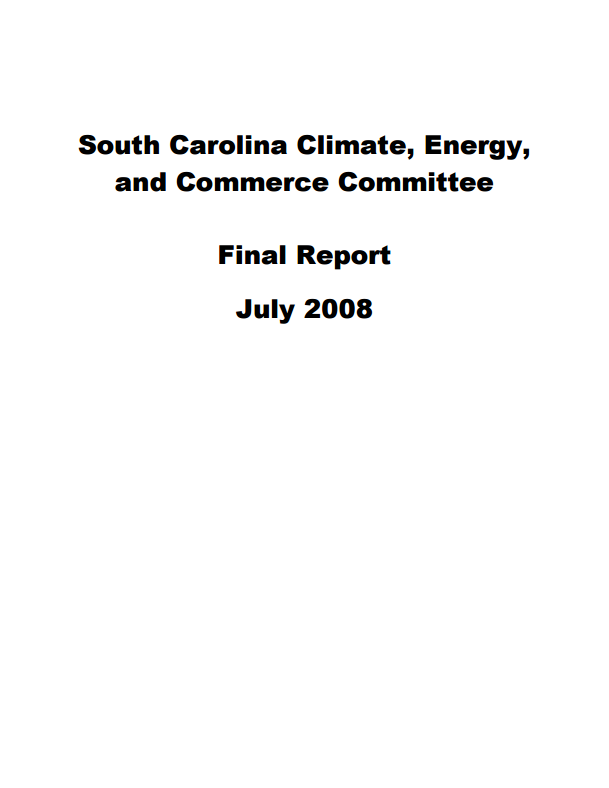 Climate, Energy, and Commerce Committee Final Report | State of South Carolina