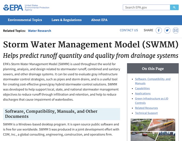 EPA Storm Water Management Model (SWMM)