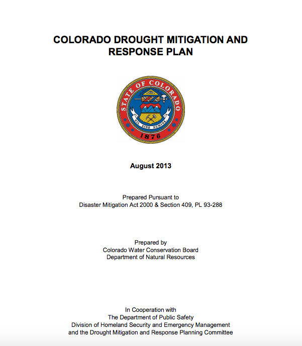 Drought Mitigation and Response Plan | State of Colorado