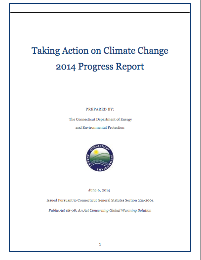 Taking Action on Climate Change: 2014 Progress Report | State of Connecticut