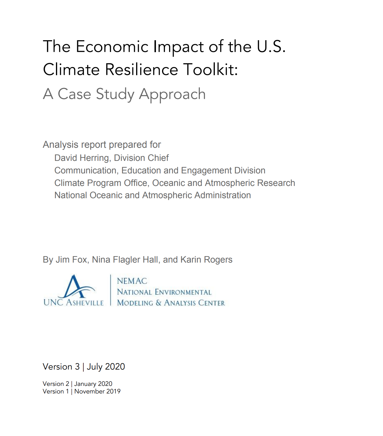 The Economic Impact of the U. S. Climate Resilience Toolkit