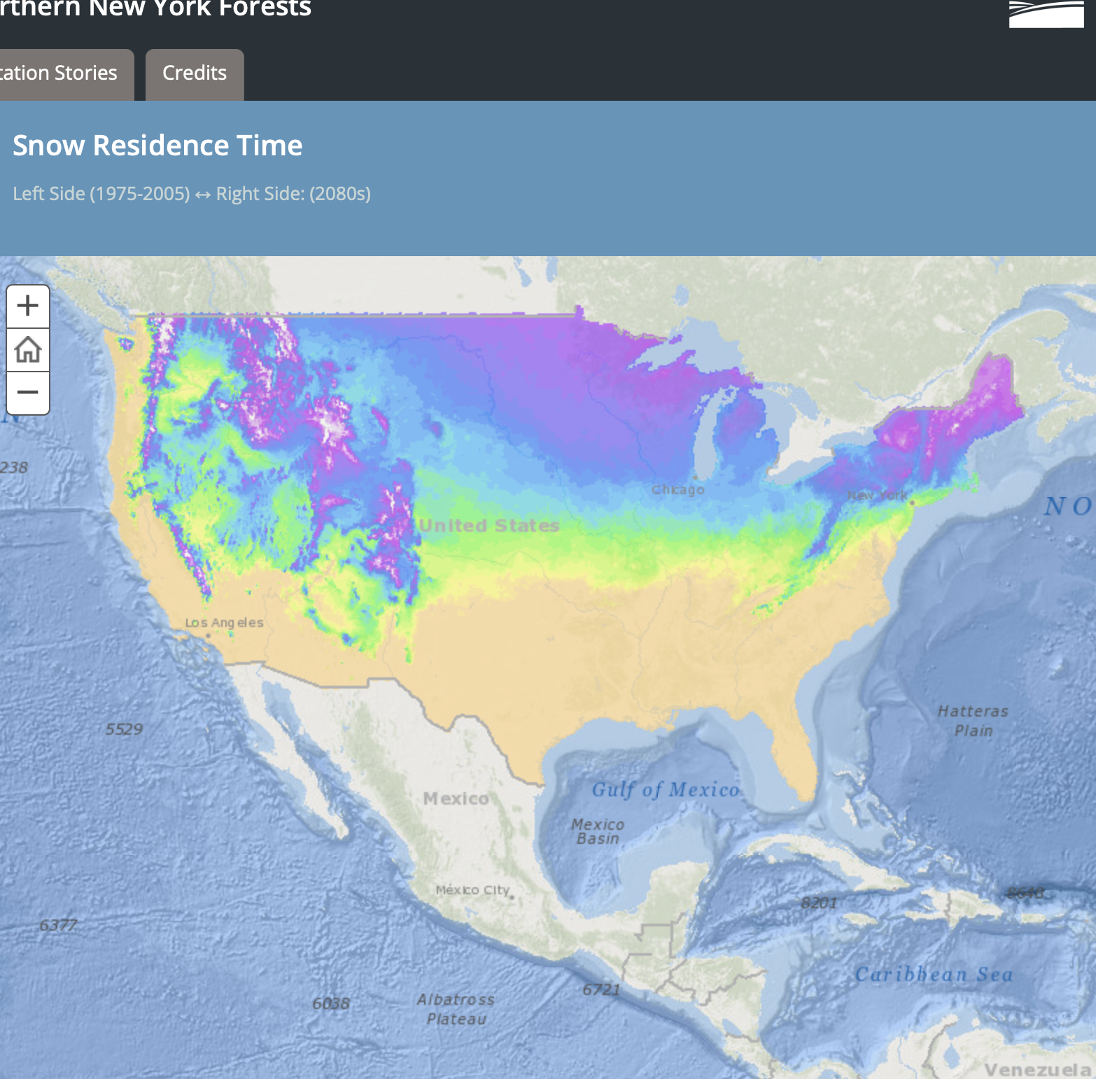USFS Climate Gallery -  Climate Change and Adaptation: New England and Northern New York Forests StoryMap