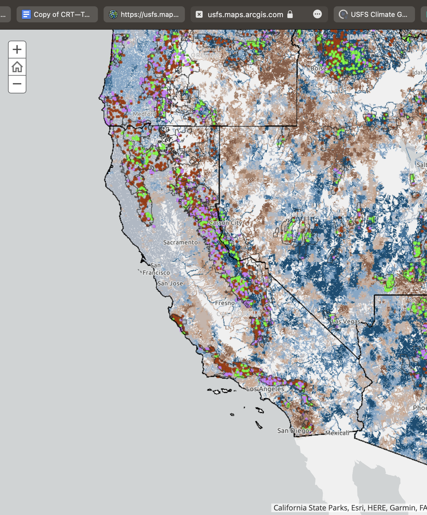 USFS Climate Gallery - Effects of Climate Change on Infrastructure and Recreation in California StoryMap