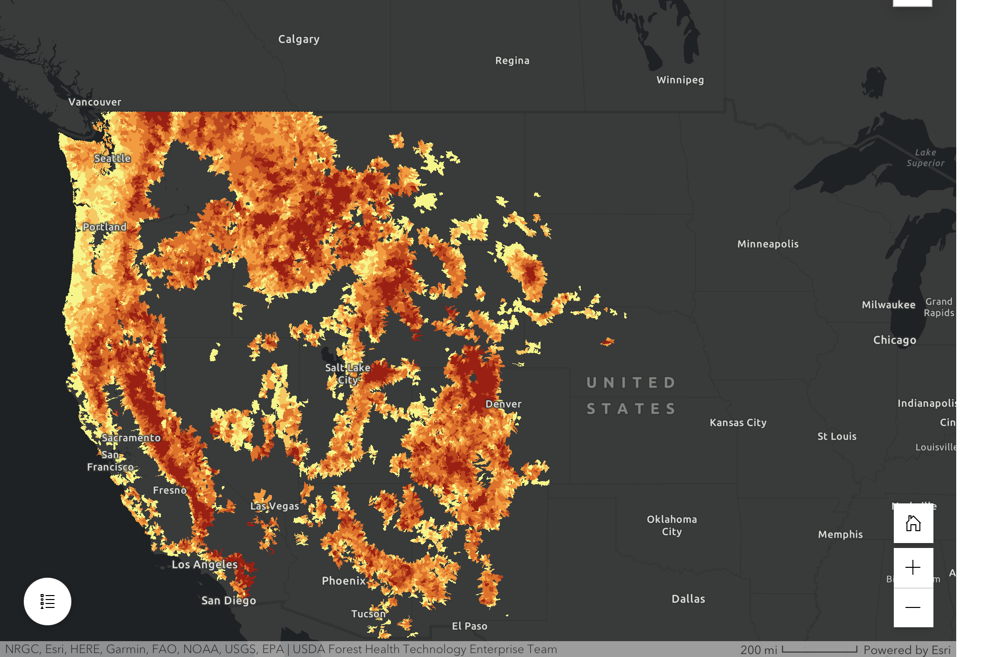 USFS Climate Gallery - Forest Disturbances and Drought