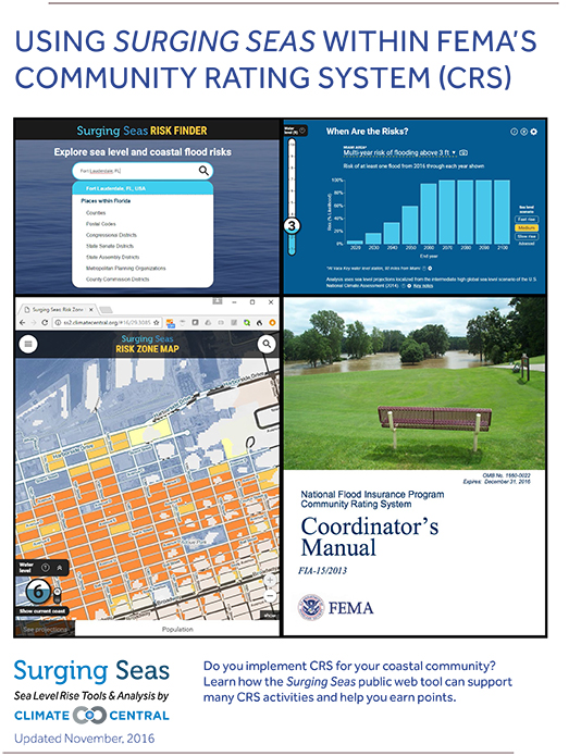 Using 'Surging Seas' Within FEMA's Community Rating System (CRS)