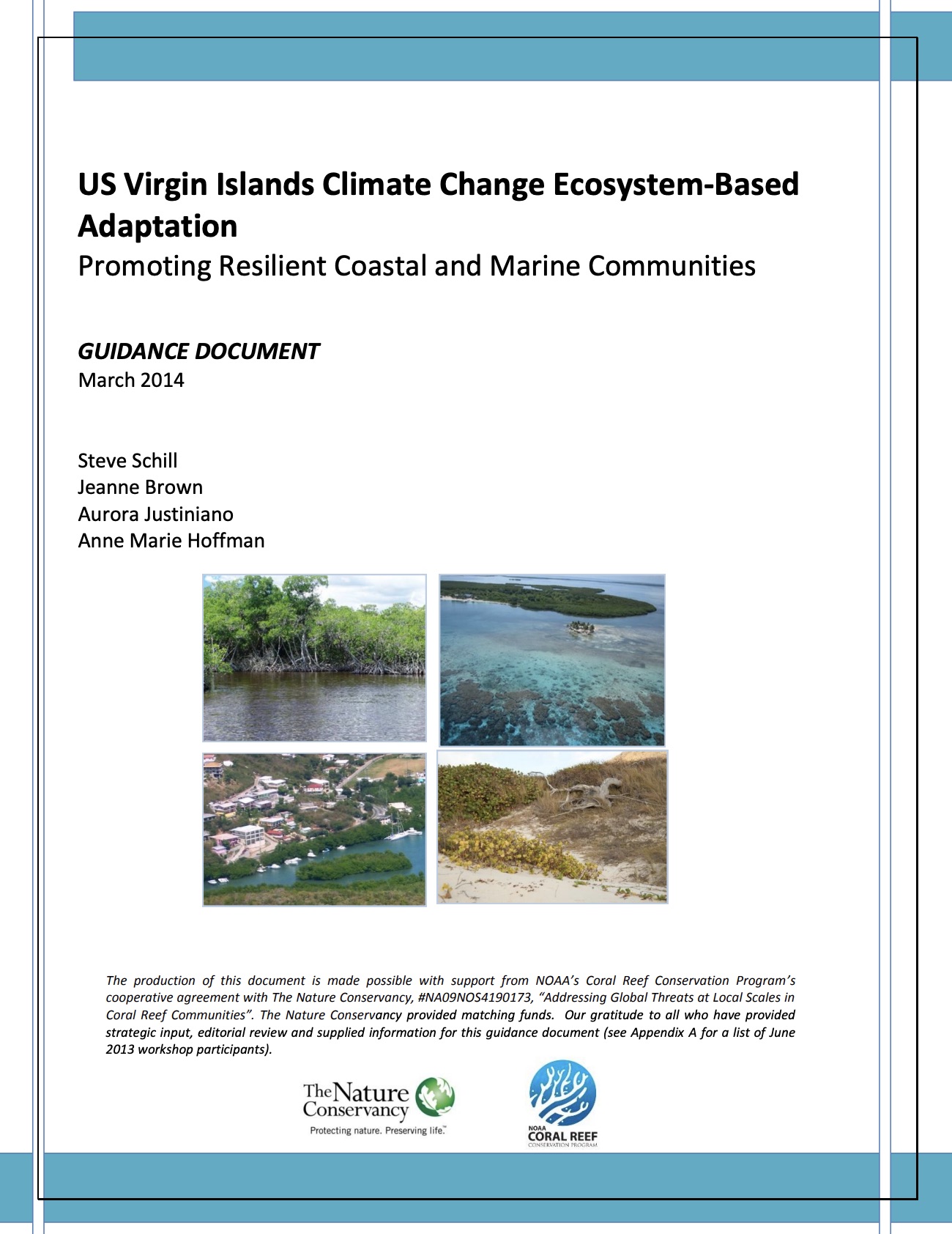 US Virgin Islands Climate Change Ecosystem-Based Adaptation: Promoting Resilient Coastal and Marine Communities