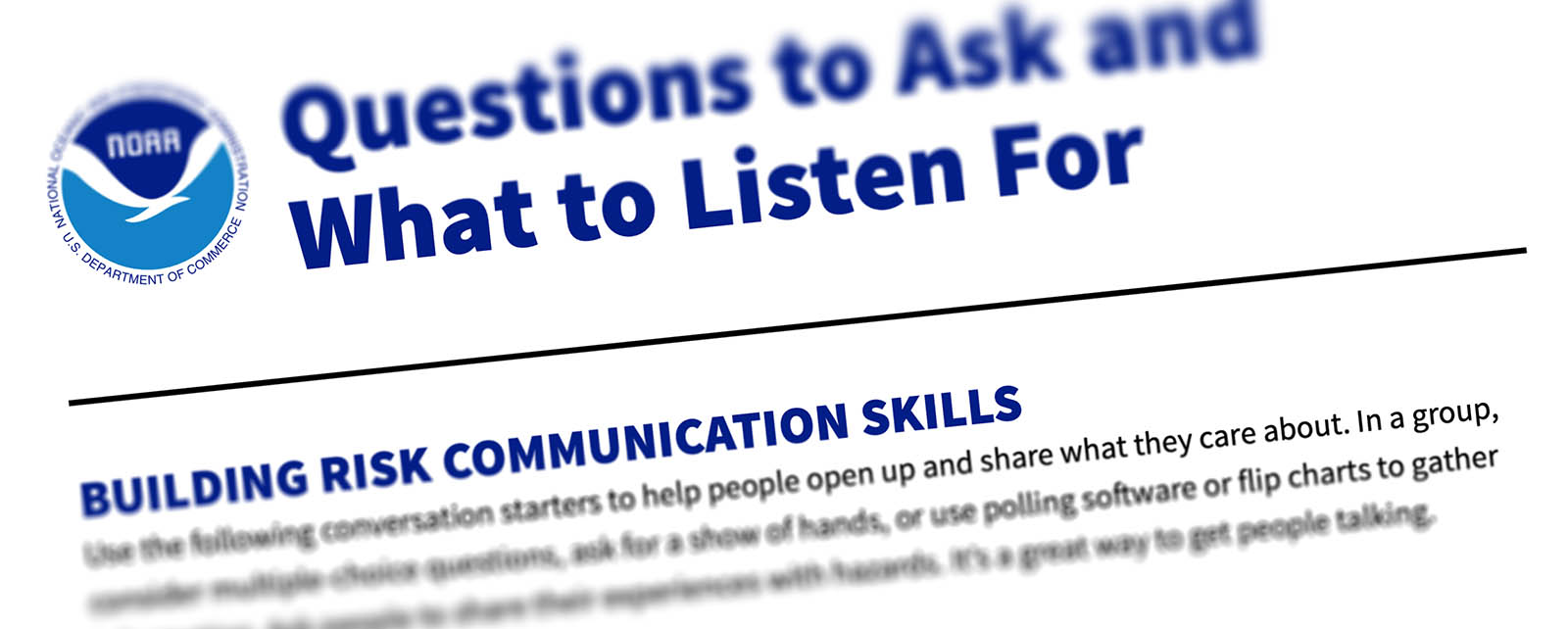 Building Risk Communication Skills: Questions to Ask and What to Listen For