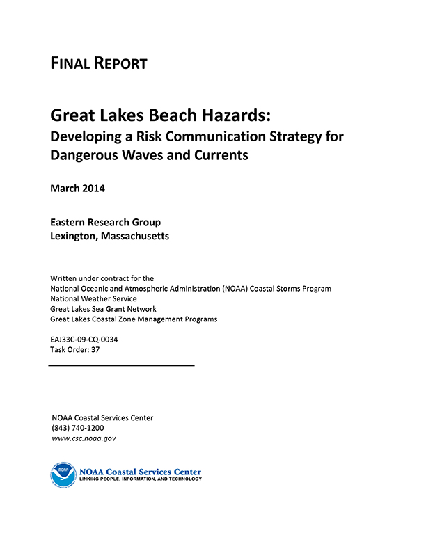 Great Lakes Beach Hazards: Developing a Risk Communication Strategy for Dangerous Waves and Currents