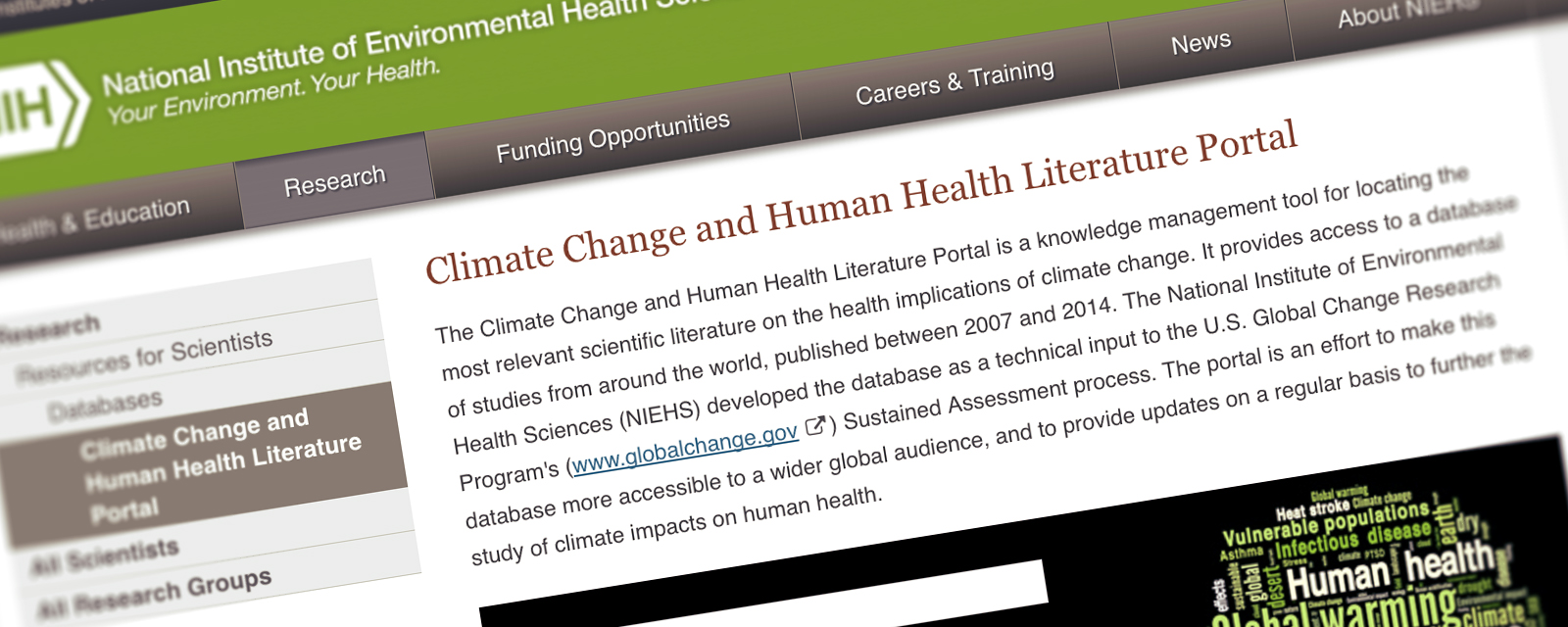 Climate Change and Human Health Literature Portal