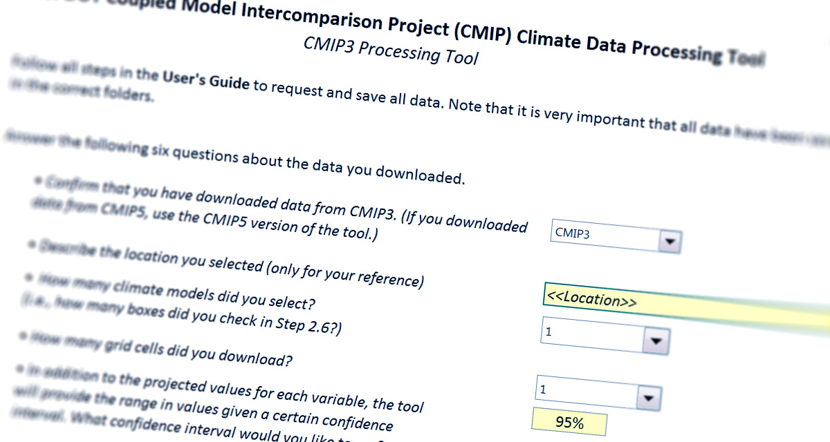 CMIP Climate Data Processing Tool