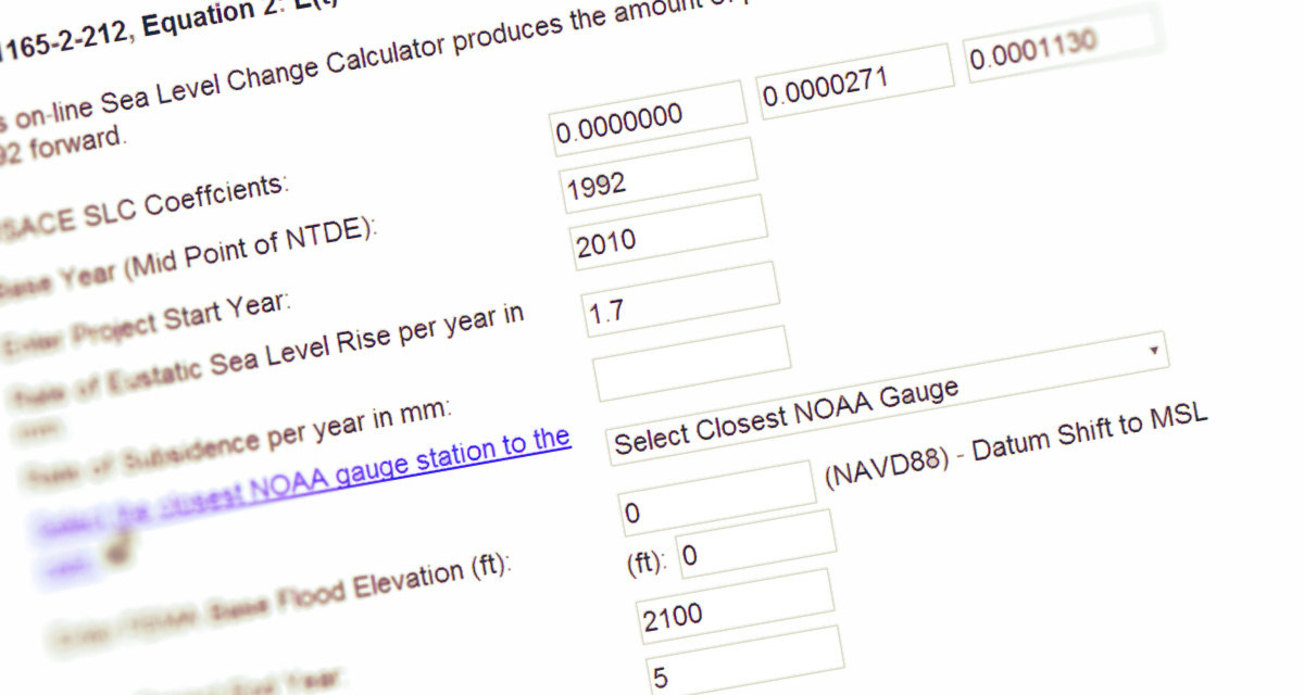 Sea Level Change Curve Calculator