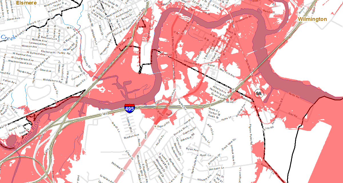 Sea Level Rise Inundation Mapping Tool for Delaware