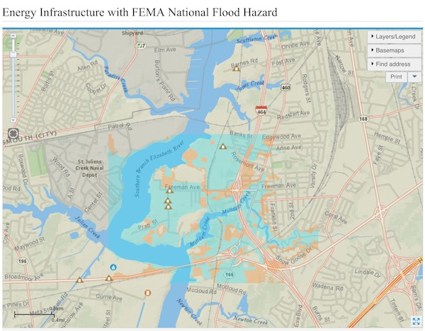 Energy Infrastructure with Flood Vulnerability