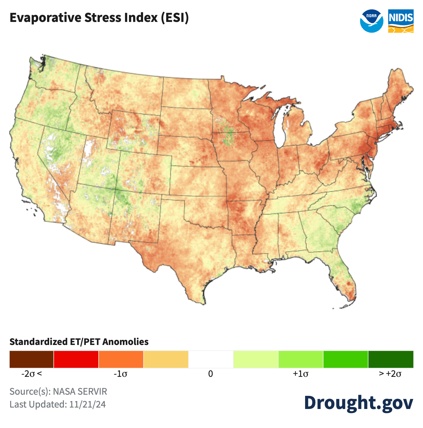Evaporative Stress Index (ESI)