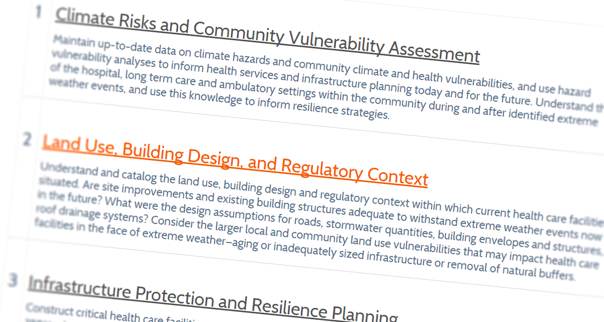 Sustainable and Climate-Resilient Health Care Facilities Toolkit