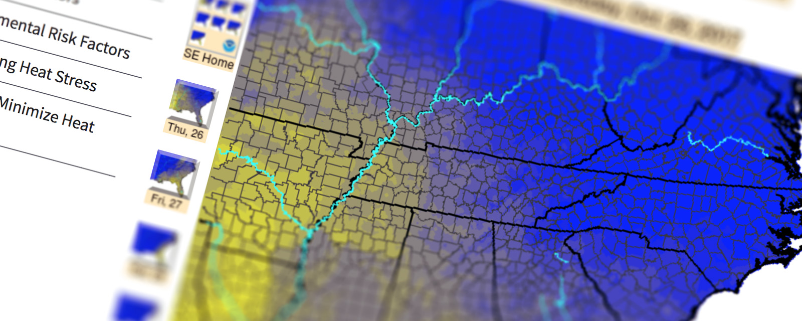 Cattle Heat Stress Forecast Maps 