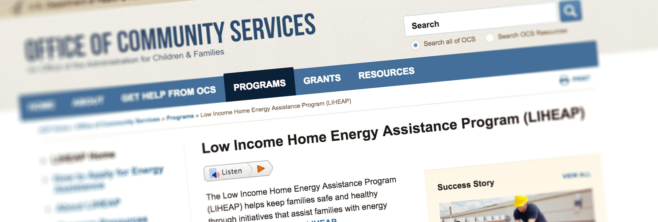 Low Income Home Energy Assistance Program (LIHEAP)