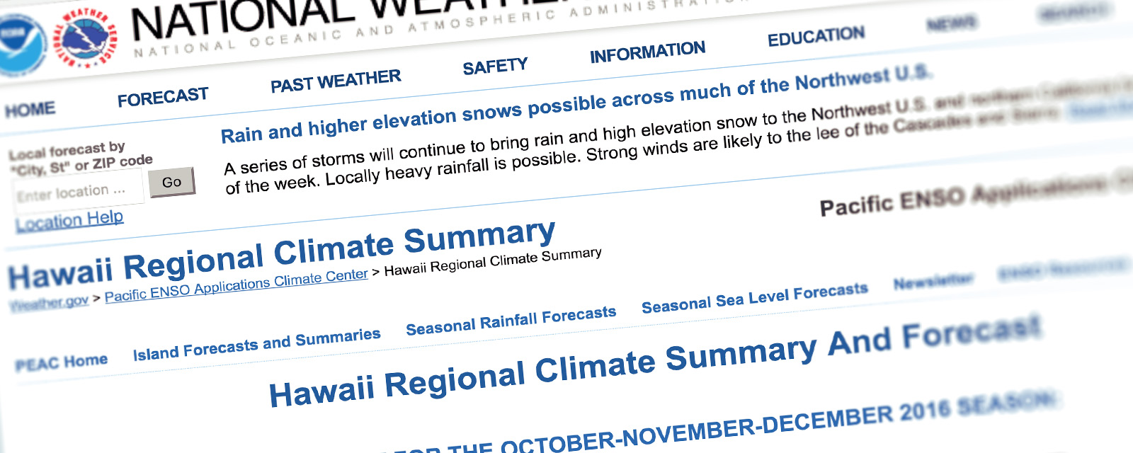 Pacific El Niño-Southern Oscillation (ENSO) Update