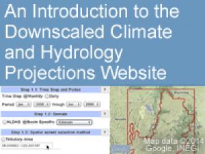 Promo image for the course An Introduction to the Downscaled Climate and Hydrology Projections Website
