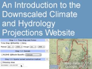 An Introduction to the Downscaled Climate and Hydrology Projections Website Promo image for the course An Introduction to the Downscaled Climate and Hydrology Projections Website