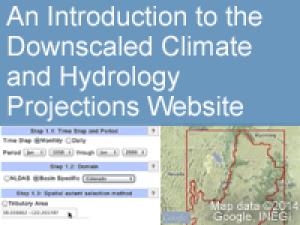 Promo image for the course An Introduction to the Downscaled Climate and Hydrology Projections Website