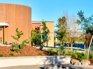View of brick building from outside