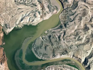 aerial image of the Bighorn Reservoir