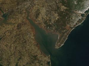 aerial view of the Delaware Bay