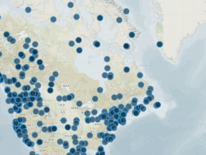 Map with dots