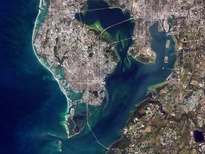 aerial view of tampa bay