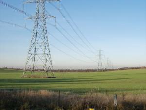 powerlines in a field