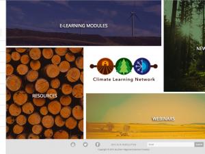 Screen capture of the Climate Learning Network website