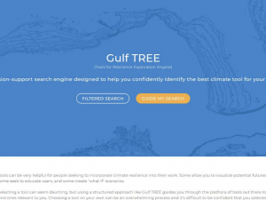 Screenshot of the GulfTREE homepage.