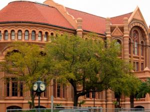 Photo of "Old Red" building on UTMB campus, Galveston Island, Texas