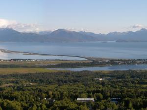 Panorama of the Homer Spit in Homer, Alaska